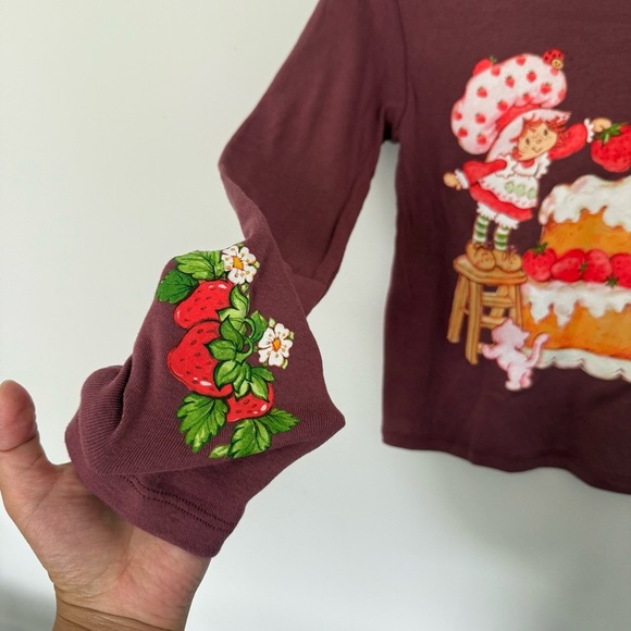 Strawberry Shortcake Women's Long Sleeve Tee - Brown - Picture 3 of 6